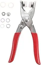 Hohopeti 200 Pcs Metal Grommet Kit with Snap Fasteners Press Studs Buttons Includes Plier Rubber Sleeves for DIY Sewing Crafts Thin Clothing