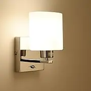 HARPER LIVING Wall Light 1xE14 Modern Wall Sconce with ON/Off Toggle Switch, Polished Chrome Finish Indoor Reading Light, Oval Shade Class 2 Double Insulated Wall Lamp for Bedroom Living Room Hallway