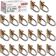 BoxerTool Heavy Duty - E Track Tie Down Anchors (20 Pack) - Heavy Duty Steel 2" O Ring E Track Accessories for Trailer, Vans, Trucks, Motorcycle, Enclosed/Flatbed Trailers
