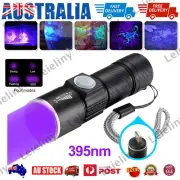UV Rechargeable LED Flashlight Inspection Lamp Torch USB Blacklight Light 395nm