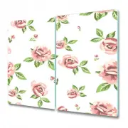 Tempered Glass Bread Board Worktop protector Light Flowers Floral Floral 2x30x52