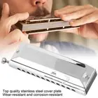 CHROMATIC HARMONICA C KEY PROFESSIONAL MOUTH ORGAN 48 TONE STAINLESS STEEL For