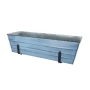 ACHLA Large Flower Box, Brackets for 2 x 6 Railings, Nantucket Blue - C21NB-K6