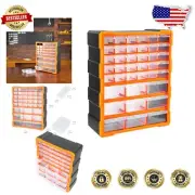 Elegant Wall-Mount Organizer: 39 Drawer Craft and Hardware Storage Solution