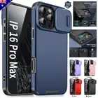 Lens Slide Tough Case Heavy Duty Cover For iPhone 16e 16 Pro Max 15 14 13 12 11