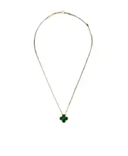 Four-leaf clover necklace One size Yellow
