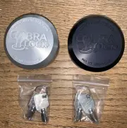 (1) Cobra Hidden Shackle Puck Lock"ALUMINUM" Pick Color (2) Round Tubular Keys