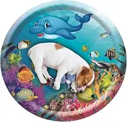 Water Sensory Play Mat - Inflatable Pet Water Play Mat | Water Sensory Mat Cat for Pets | Thicken Cat Water Mat | Round Water Sensory Pad for Small Dogs, Guinea Pigs, Cats, Rabbits