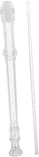 Generic 1 Set Transparent Bass Recorder Wind Instrument Professional Clarinet for Beginners Modern Attractive Design for Music Learning Safe Easy to Play