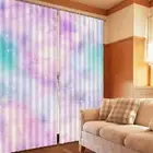 Purple Blue Star River 3D Blockout Photo Print Curtain Fabric Curtains Window