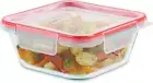 Freshlock Glass Food Storage Container, Airtight & Leakproof Locking Lids, Freez
