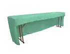 LA Linen Open Back Polyester Poplin Tablecloth 96" L x 18" W x 30" H, Mint