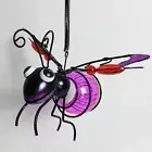 Solar Outdoor Insect Lamp Hanging Bug Lights for Outside Lawn Decor (Purple)