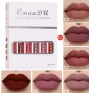 6 Boxes Of Matte Non-stick Cup WaterproofLipstick Long Lasting Lip Gloss