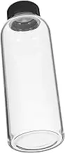 CRILSTYLEO Transparent Glass Water Bottle High Borosilicate Leakproof Drinking Container for Juice Milk Tea for Outdoor Sports and Everyday Use Easy to Clean