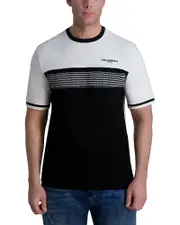 Karl Lagerfeld Paris Color Block Short Sleeve Logo Tee