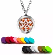 Essential Oil Diffuser Necklace Stainless Steel Aromatherapy Star of David