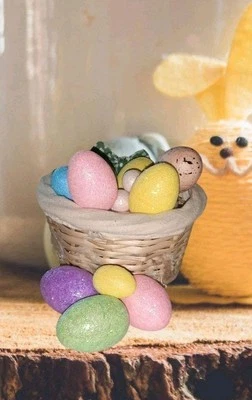 Basket Of Eggs For Crafts