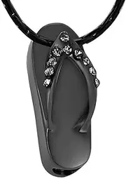 DOTUIARG Slippers Cremation Jewelry for Ashes Memorial Necklace Stainless Steel Flip Flop Urn Pendant Loved Ones Ash Holder Keepsake