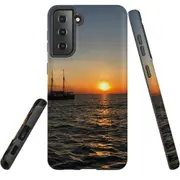 For Samsung Galaxy S22+ Plus Case, Armour Cover, Sailing Sunset