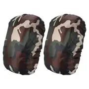 20-28L Waterproof Rucksack Cover, 2 Pack Backpack Rain Cover, S, Classic Camo