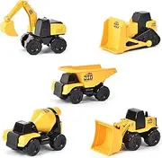 Maxx Action Micro Maxx Dig Construction Vehicles 5 Pack Assortment: Dump Truck, Excavator, Cement Truck, & Bulldozers