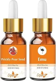 Crysalis Oil Bundle : Prickly Pear Seed (Opuntia Ficus-Indica) (15ml) & Emu (Dromaius Novaehollandiae) (15ml) -Oil