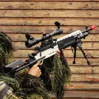 在飛比找蝦皮購物優惠-小蒙玩具賣場小黑牛MK14軟彈槍狙擊M14ebr妹控成人玩具