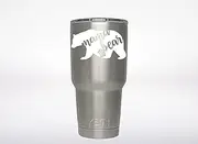 Mama Bear die Cut Decal for Automobile Windows, Yeti and RTIC Tumbler Cups, Macbooks and laptops, iPhones and Android Cell Phones, iPads and Tablets and More! White White