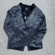 Suicide Squad Jacket Mens Medium The Joker Blazer DC Comics HAHA Silver Lurex