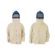 Sand Blasting Suit Jacket with Sandblast Helmet for Spraying Cutting Sanding