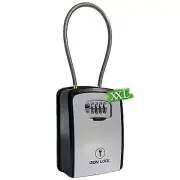 Iron Lock® XXL Key Lock Box Portable and Wall Mounted with Removable Cable Shack