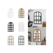 Arched Window Pane Mirror Acrylic Background Wall Mounted Decorative Mirror for