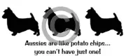 Australian Terrier Dog Potato Chips, can't have just one! T-shirt or Pillow (S)