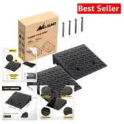 Portable 4.3" Rubber Threshold Ramps for Wheelchairs and Vehicles - 2 Pack