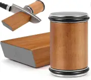 Sztxj Rolling Knife Sharpener for Kitchen Knives - Rolling Knife Sharpening - Knife Sharpener Tool Kit Offers Sharpening Stone - Birthday Gift for ...
