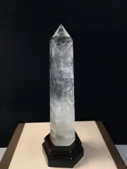 3.58LB Top Natural Clear Quartz Tower Obelisk Cystals Reiki Wand Point Gems