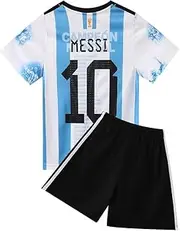 YEESON Soccer Jersey Kids, Soccer CR7 Jersey Boys Uniform, Football Sportswear Uniforms Suit with Socks, Fans Gift T-Shirt