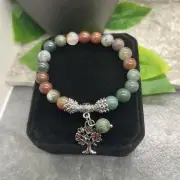 Handmade Beaded Stackable 6.5” Plus Stretch Bracelet New Tree Of Life A1656