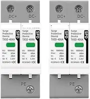 POWTAXBJGD DC SPD Surge Protective Device 600V 1000V 2P 20KA 40KA 60KA Voltage Sunscreen PV Photovoltaic Arrester(60KA,DC 600V)