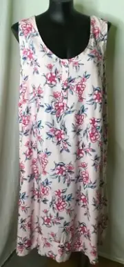 AUTOGRAPH BABY PINK "FLORAL PRINT" SIDE POCKET NIGHTIE SIZE 24 NEW REDUCED $