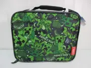 Thermos Minecraft Kids Insulated Reusable Single Compartment Lunch Bag Green New