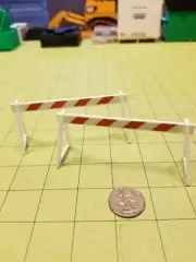 Set of Two 1/24, 1/25 Scale Safety A-Frame Barricades for Dioramas