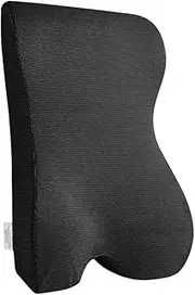 ULTECHNOVO Memory Foam Waist Backrest Relief Back Support for Office Chair Sitting Cushion Lumbar Support for for Chair Home Office Sedentary Elderly Cloth Black