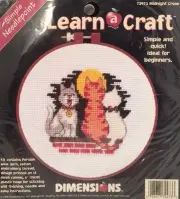 DIMENSIONS MIDNIGHT CROON SIMPLE NEEDLEPOINT "LEARN A CRAFT" KIT #72473 New 1998
