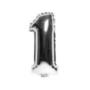 40" Metallic Silver Glossy One Year First Birthday 1 Month Number Float Balloon