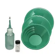 12"10" 8" Green Gold Pan Panning Kit with Sniffer & Vial