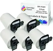 Cartridge Planet 5 Pack Compatible Label Roll for Brother DK-11241 DK11241 102mm x 152mm 200 Labels per Roll for Brother QL1050 QL1050N QL1060N QL1100 QL1110NWB Label Printer