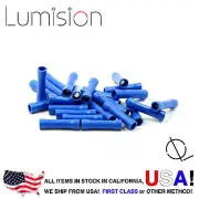 25 Pack 14-16AWG Blue Gauge Butt Connector Terminal Wire Splice Connect Lumision