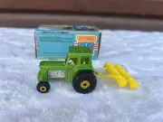 Lesney Matchbox Superfast No. 46 Ford Tractor And Harrow 1978 Green - UK W/Box